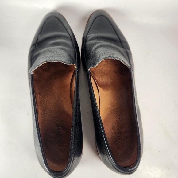 MADEWELL Womens Francis Loafer Size 8.5 Black Leather Flat Comfort Shoe - Picture 7 of 9